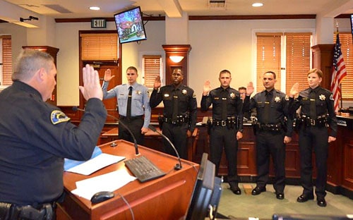 New police officers sworn in at city council meeting