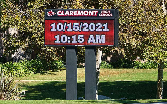 The Claremont High School Sign