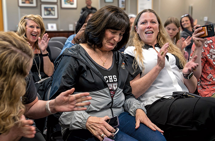 Overcome with emotion, CUSD honors 32-year employee