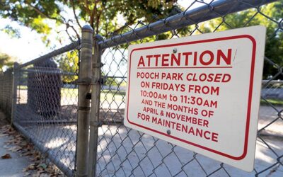 Pooch Park closed throughout April