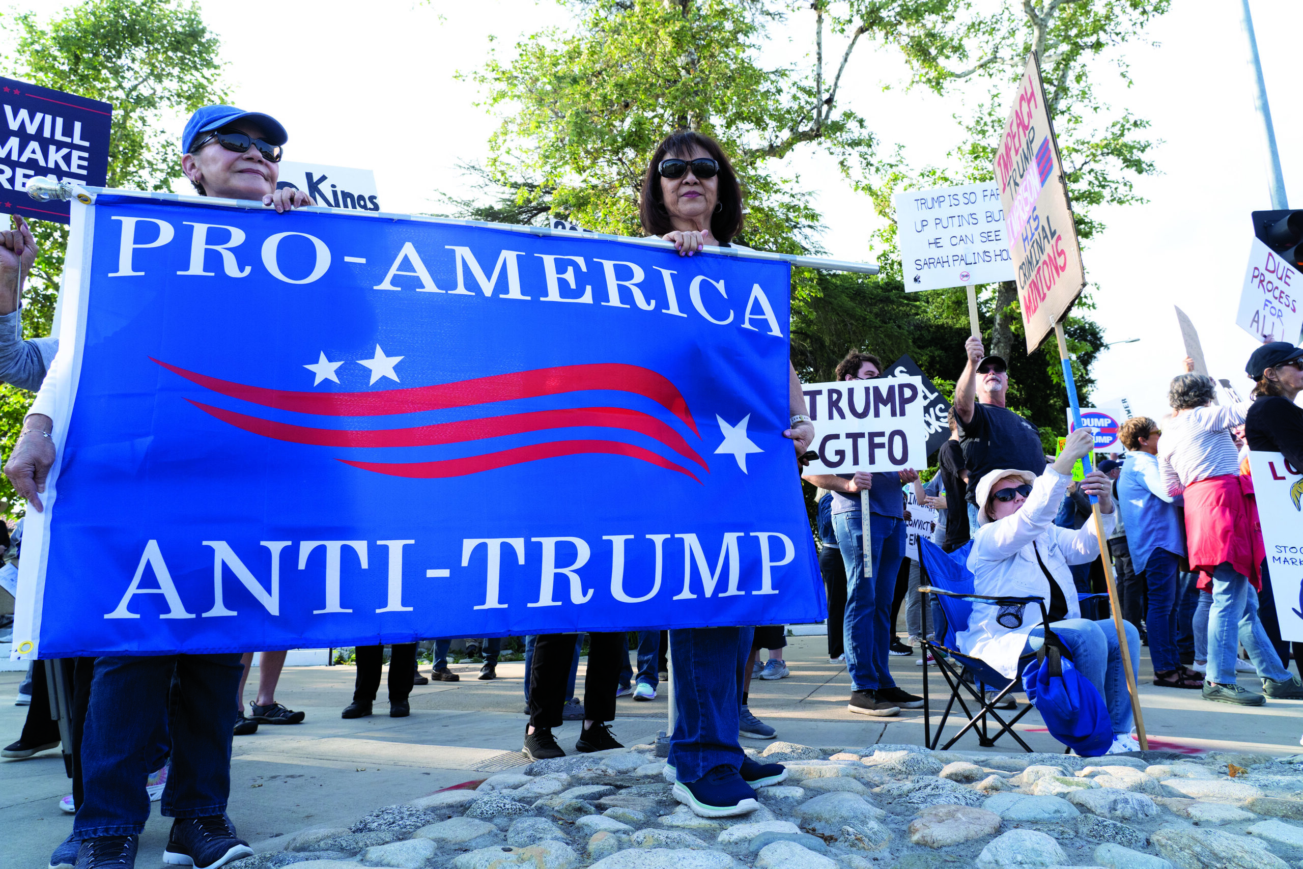 Claremont anti-Trump protest draws hundreds