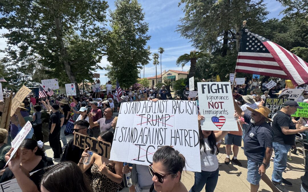 Claremont’s No Kings protest is massive, peaceful