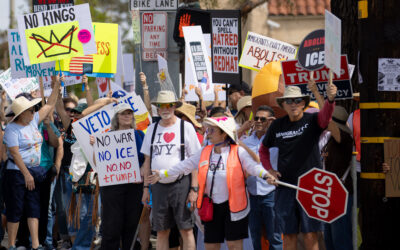 ‘No Kings’ protest draws thousands to Claremont